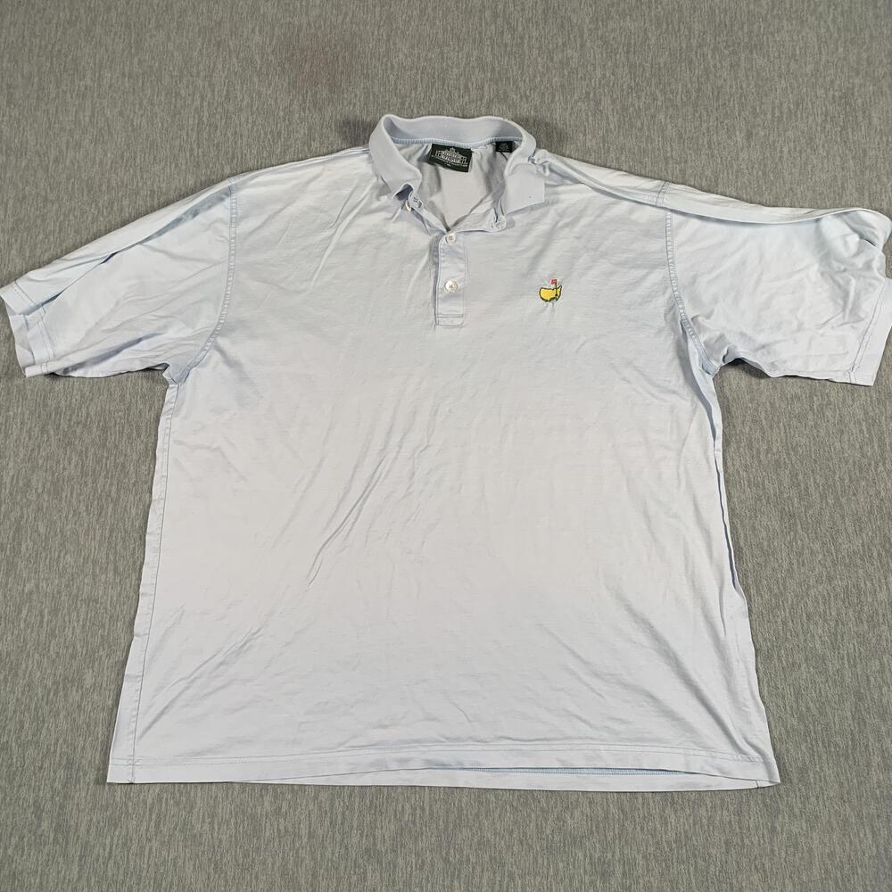 Masters Augusta National Polo Shirt Mens XL Light Blue Golf Made Italy